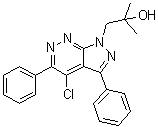4-Chloro-alpha,alpha-dimethyl-3,5-diphenyl-1H-pyrazolo[3,4-c]pyridazine-1-ethanol molecular structure (CAS 1404506-35-9)