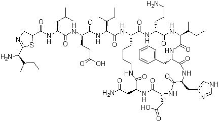 杆菌肽分子结构 (CAS 1405-87-4)