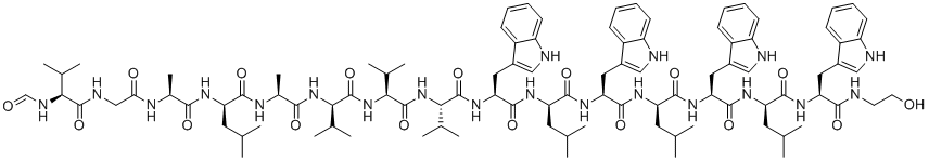 Gramicidin molecular structure (CAS 1405-97-6)