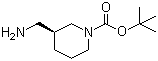 (S)-N-Boc-3-aminomethylpiperidine molecular structure (CAS 140645-24-5)