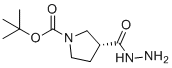 (R)-1-Boc-pyrrolidine-3-carboxylic acid hydrazide molecular structure (CAS 1407997-80-1)