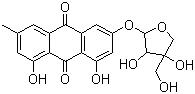 结构式 CAS# 14101-04-3, 泻鼠李皮苷 B