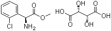 structure of CAS# 141109-15-1, (alphaS)-alpha-Amino-2-chloro-benzeneacetic acid methyl ester (2R,3R)-2,3-dihydroxybutanedioate;(+)-alpha-Amino-2-chloro-benzeneacetic acid methyl ester [R-(R*,R*)]-2,3-dihydroxybutanedioate