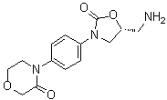 4-[4-[(5R)-5-(氨基甲基)-2-氧代-3-恶唑烷基]苯基]-3-吗啉酮分子结构 (CAS 1411775-06-8)