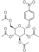 structure of CAS# 14131-42-1, p-Nitrophenyl 2,3,4,6-tetra-O-acetyl-alpha-D-glucopyranoside;4-Nitrophenyl 2,3,4,6-tetra-O-acetyl-alpha-D-glucopyranoside; 4-Nitrophenyl tetra-O-acetyl-alpha-D-glucopyranoside