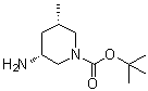 structure of CAS# 1413367-76-6, (3R,5S)-rel-3-Amino-5-methyl-1-piperidinecarboxylic acid 1,1-dimethylethyl ester