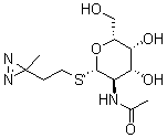 2-(3-Methyl-3H-diazirin-3-yl)ethyl 2-(acetylamino)-2-deoxy-1-thio-beta-D-galactopyranoside molecular structure (CAS 141411-40-7)