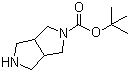 structure of CAS# 141449-85-6, 2-Boc-hexahydropyrrolo[3,4-c]pyrrole;tert-Butyl hexahydropyrrolo[3,4-c]pyrrole-2(1H)-carboxylate; 2-(tert-Butoxycarbonyl)hexahydropyrrolo[3,4-c]pyrrole; 3-Boc-3,7-diazabicyclo[3.3.0]octane