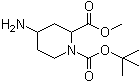 4-Amino-1,2-piperidinedicarboxylic acid 1-(1,1-dimethylethyl) 2-methyl ester molecular structure (CAS 1416371-86-2)