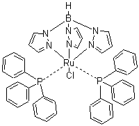 Chloro(hydrotris(pyrazolyl)borato)bis(triphenylphosphine)ruthenium molecular structure (CAS 141686-21-7)
