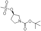 structure of CAS# 141699-57-2, (R)-1-Boc-3-methanesulfonyloxypyrrolidine;(R)-3-Methanesulfonyloxypyrrolidine-1-carboxylic acid tert-butyl ester