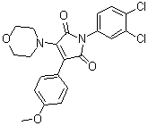 结构式 CAS# 1417162-36-7, 1-(3,4-二氯苯基)-3-(4-甲氧基苯基)-4-(4-吗啉基)-1H-吡咯-2,5-二酮