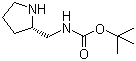 structure of CAS# 141774-70-1, N-[(2S)-2-Pyrrolidinylmethyl]carbamic acid tert-butyl ester