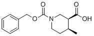 (3R,4R)-Rel-4-methyl-1,3-piperidinedicarboxylic acid 1-(phenylmethyl) ester molecular structure (CAS 1419222-32-4)