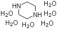 Piperazine hydrate molecular structure (CAS 142-63-2)