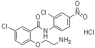 结构式 CAS# 1420290-99-8, 2-(2-氨基乙氧基)-5-氯-N-(2-氯-4-硝基苯基)苯甲酰胺盐酸盐