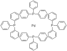 四(三苯基膦)钯分子结构 (CAS 14221-01-3)