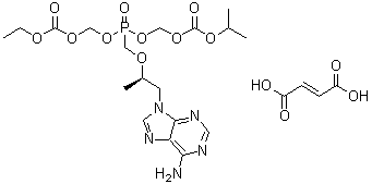5-[[(1R)-2-(6-Amino-9H-purin-9-yl)-1-methylethoxy]methyl]-2,4,6,8-tetraoxa-5-phosphanonanedioic acid 1-ethyl 9-(1-methylethyl) ester 5-oxide 2-butenedioate (1:1) molecular structure (CAS 1422284-17-0)