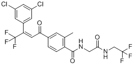4-[(E)-3-(3,5-Dichloro-phenyl)-4,4,4-trifluoro-but-2-enoyl]-2-methyl-N-[(2,2,2-trifluoro-ethylcarbamoyl)-methyl]-benzamide molecular structure (CAS 1422465-94-8)