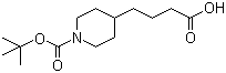 N-Boc-(4-piperidin-4-yl)butyric acid molecular structure (CAS 142247-38-9)
