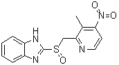 2-[[(3-Methyl-4-nitro-2-pyridinyl)methyl]sulfinyl]-1H-benzimidazole molecular structure (CAS 142384-07-4)