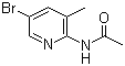结构式 CAS# 142404-81-7, 2-乙酰氨基-5-溴-3-甲基吡啶