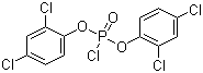 氯代磷酸双(2,4-二氯苯基)酯分子结构 (CAS 14254-41-2)