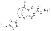 Sodium (2S,5R)-2-(5-ethyl-1,3,4-oxadiazol-2-yl)-7-oxo-1,6-diazabicyclo[3.2.1]octan-6-yl sulfate molecular structure (CAS 1426572-44-2)