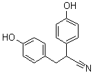 结构式 CAS# 1428-67-7, 4-羟基-alpha-(4-羟基苯基)苯丙腈
