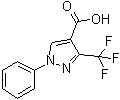 1-Phenyl-3-(trifluoromethyl)-1H-pyrazole-4-carboxylic acid molecular structure (CAS 142818-01-7)