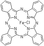 structure of CAS# 14285-56-4, Iron(III) phthalocyanine chloride;Chloro[29H,31H-phthalocyaninato(2-)-N29,N30,N31,N32]iron