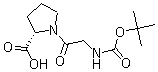 structure of CAS# 14296-92-5, N-[(tert-butoxy)carbonyl]glycyl-L-proline;L-1-(N-Carboxyglycyl)proline N-tert-butyl ester; NSC 341354