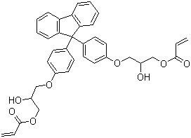 9,9-Bis[4-(2-hydroxy-3-acryloyloxypropoxy)phenyl]fluorene molecular structure (CAS 143182-97-2)
