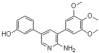 structure of CAS# 1431985-92-0, 3-[6-Amino-5-(3,4,5-trimethoxyphenyl)-3-pyridinyl]phenol;K 02288