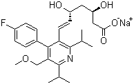 Cerivastatin sodium molecular structure (CAS 143201-11-0)