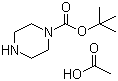 structure of CAS# 143238-38-4, 1-Boc-piperazine acetate;tert-Butyl piperazine-1-carboxylate acetate