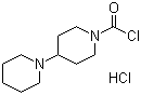 structure of CAS# 143254-82-4, 1-Chlorocarbonyl-4-piperidinopiperidine hydrochloride;1-(Chlorocarbonyl)-4-(piperidin-1-yl)piperidine hydrochloride; 1,4'-Bipiperidine-1'-carbonyl chloride hydrochloride