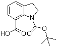N-Boc-吲哚啉-7-羧酸分子结构 (CAS 143262-20-8)