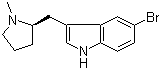(R)-5-Bromo-3-((1-methylpyrrolidin-2-yl)methyl)-1H-indole molecular structure (CAS 143322-57-0)