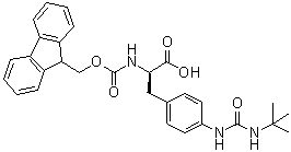 4-[[[(1,1-Dimethylethyl)amino]carbonyl]amino]-N-[(9H-fluoren-9-ylmethoxy)carbonyl]-D-phenylalanine molecular structure (CAS 1433975-21-3)