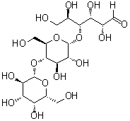O-beta-D-Galactopyranosyl-(1→4)-O-alpha-D-glucopyranosyl-(1→4)-D-glucose molecular structure (CAS 143444-32-0)