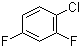 structure of CAS# 1435-44-5, 2,4-Difluorochlorobenzene;1-Chloro-2,4-difluorobenzene; 2,4-Difluorophenyl chloride