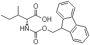 结构式 CAS# 143688-83-9, Fmoc-D-异亮氨酸; N-芴甲氧羰基-D-异亮氨酸