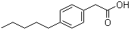 4-戊基苯乙酸分子结构 (CAS 14377-21-0)