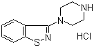 结构式 CAS# 144010-02-6, 3-(1-哌嗪基)-1,2-苯并异噻唑盐酸盐