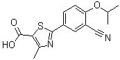 2-[3-Cyano-4-(1-methylethoxy)phenyl]-4-methyl-5-thiazolecarboxylic acid molecular structure (CAS 144060-52-6)