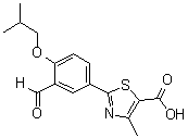2-[3-甲酰基-4-(2-甲基丙氧基)苯基]-4-甲基-5-噻唑羧酸分子结构 (CAS 144060-62-8)
