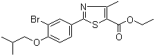 2-(3-溴-4-异丁氧基苯基)-4-甲基噻唑-5-甲酸乙酯分子结构 (CAS 144060-96-8)
