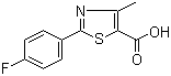 structure of CAS# 144060-99-1, 2-(4-Fluorophenyl)-4-methylthiazole-5-carboxylic acid