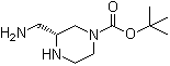(3R)-3-(Aminomethyl)-1-piperazinecarboxylic acid 1,1-dimethylethyl ester molecular structure (CAS 1441177-17-8)